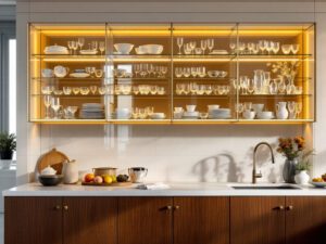 Read more about the article 10 Stylish Kitchen Glass Cabinets: Modern Designs & Elegant Doors